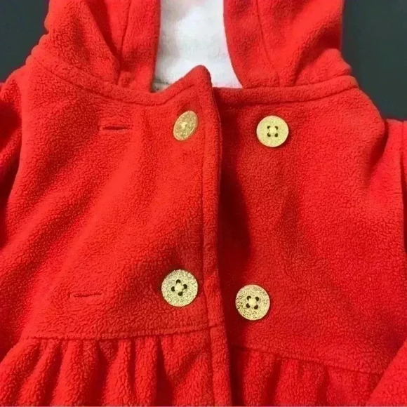 Carter's Baby Girl Red Pea Coat 12 months - Picture 2 of 5